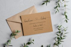 Svatební oznámení - 021 Kraftový papír